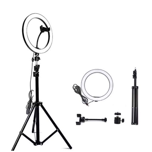 26cm Ring Light With Mobile Holder With 7Feet Tripod Stand