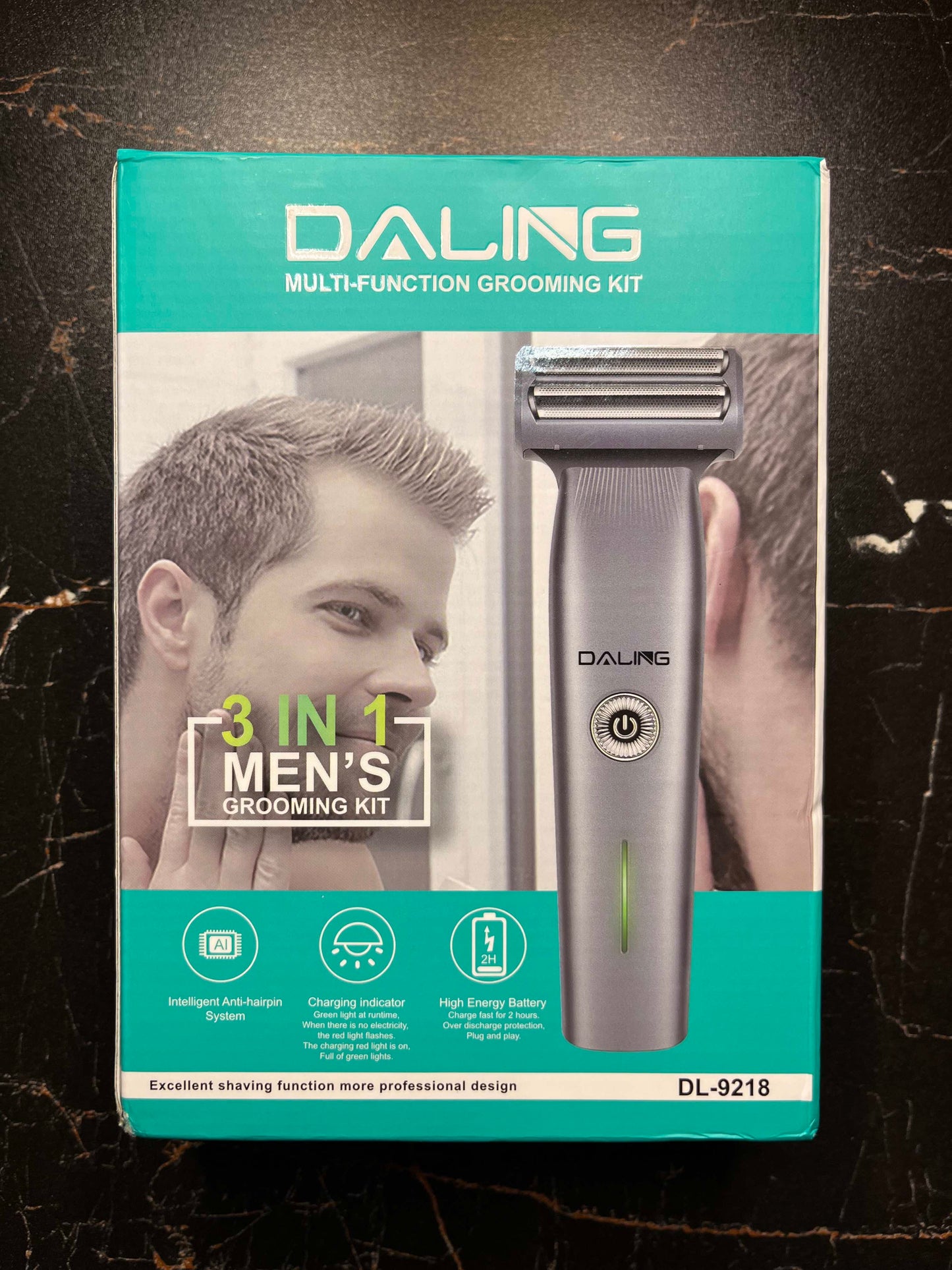 DALING DL-9218 3 In 1 cpmact size Rechargeable Hair Clipper Shaver