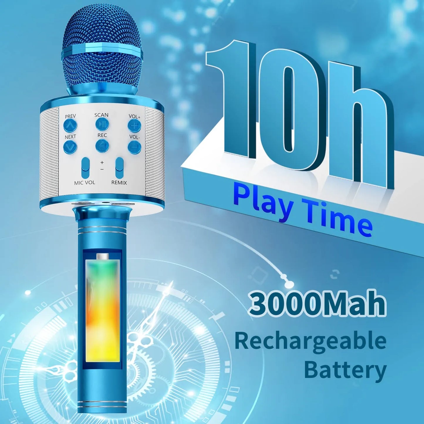 Kids Microphone for Singing, Wireless Bluetooth