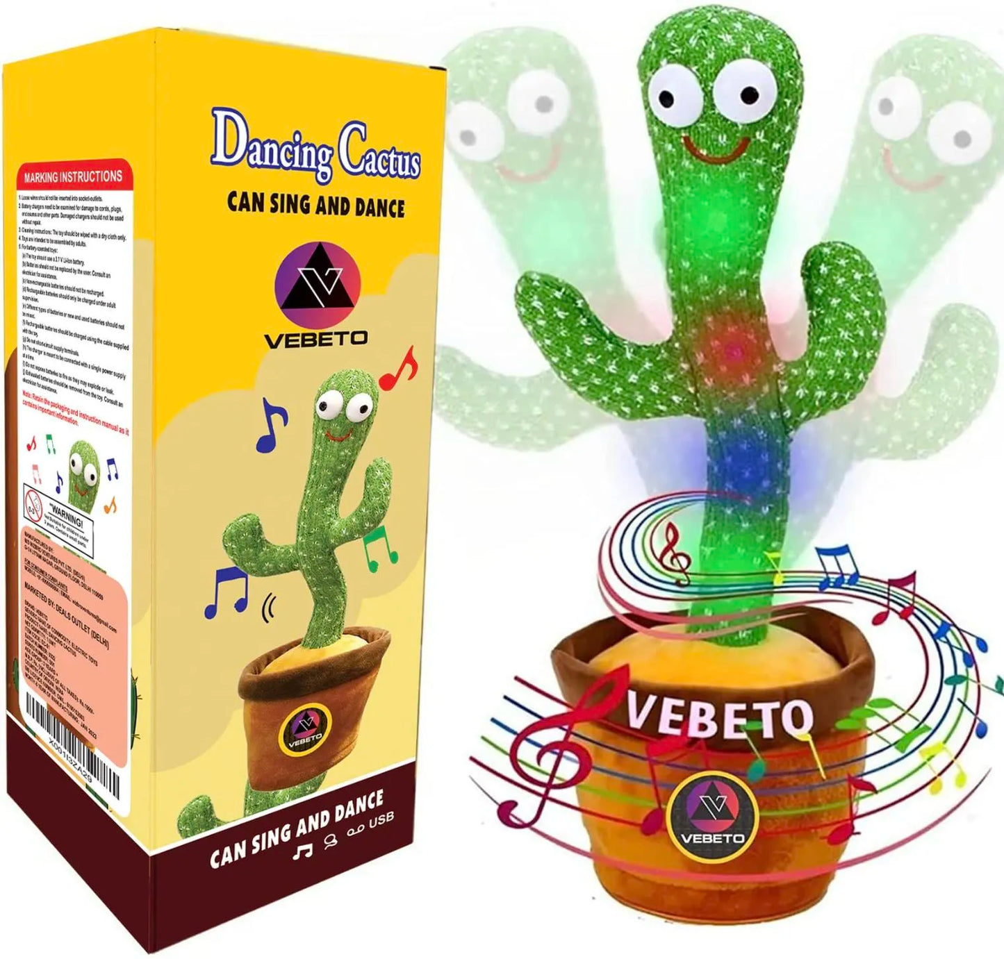 Dancing Cactus Talking Toy Kids
