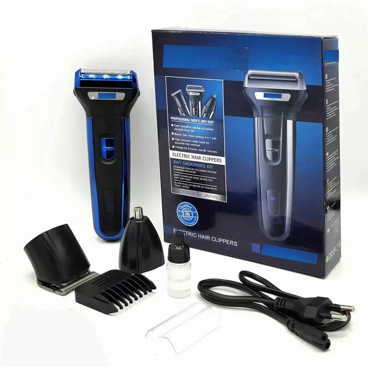 Men 3 In 1 Electric Shaver Nose Trimmer
