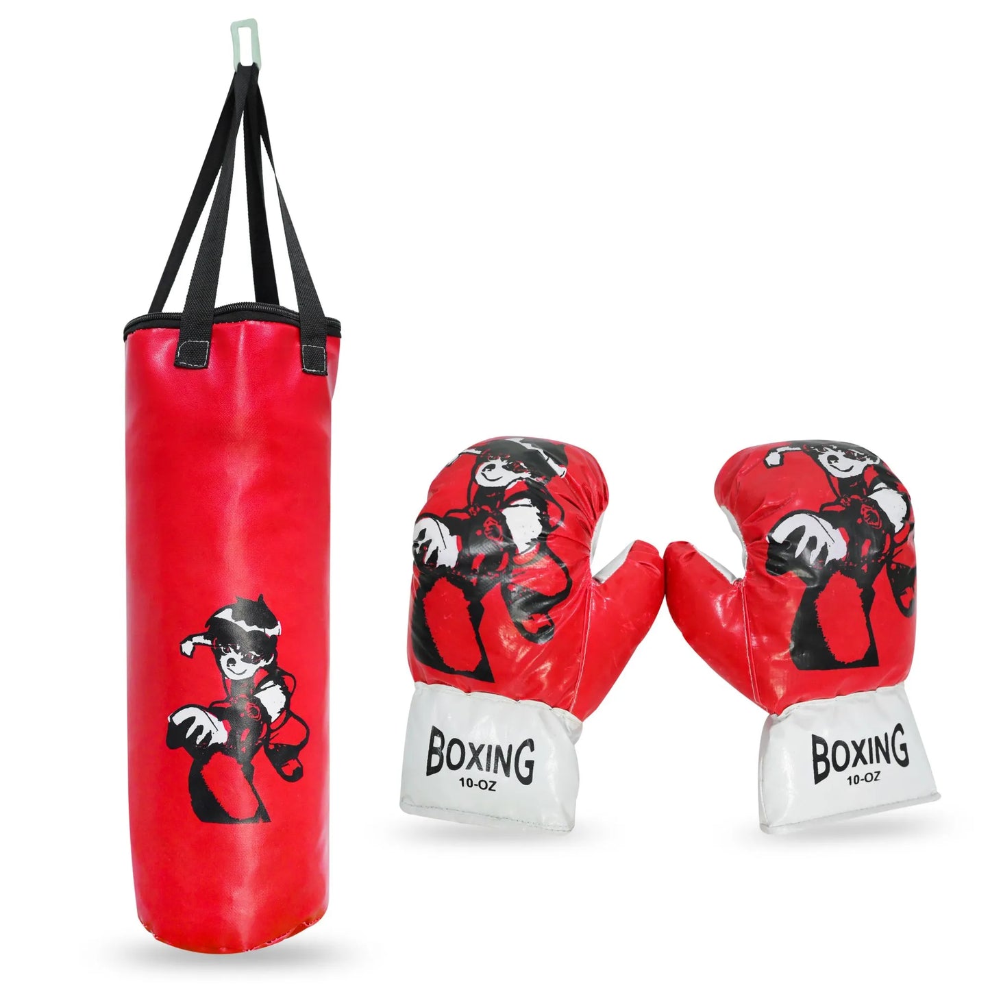 Boxing Punching Bag (1.5 Feet) with Gloves for Kids
