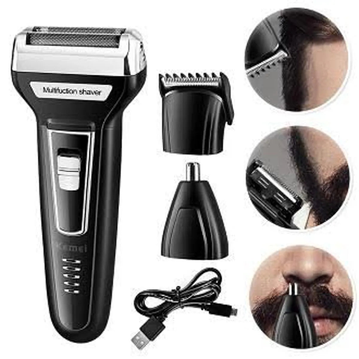 Men 3 In 1 Electric Shaver Nose Trimmer