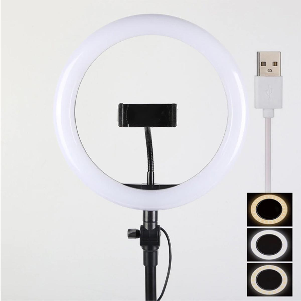 26cm Ring Light With Mobile Holder With 7Feet Tripod Stand